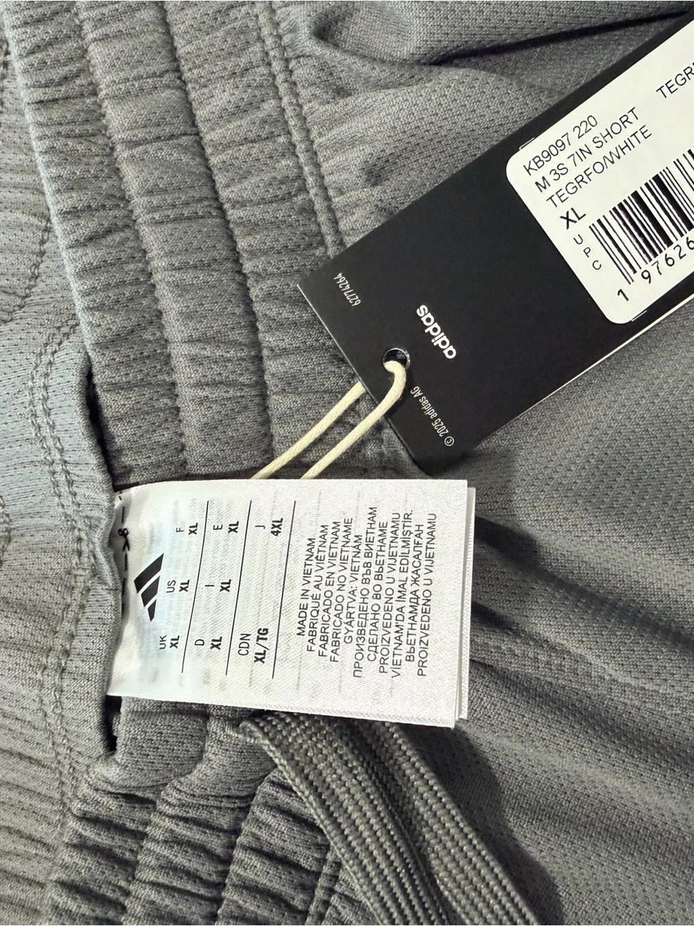 Men's Gray addidas Athletic Shorts with White Side Stripes